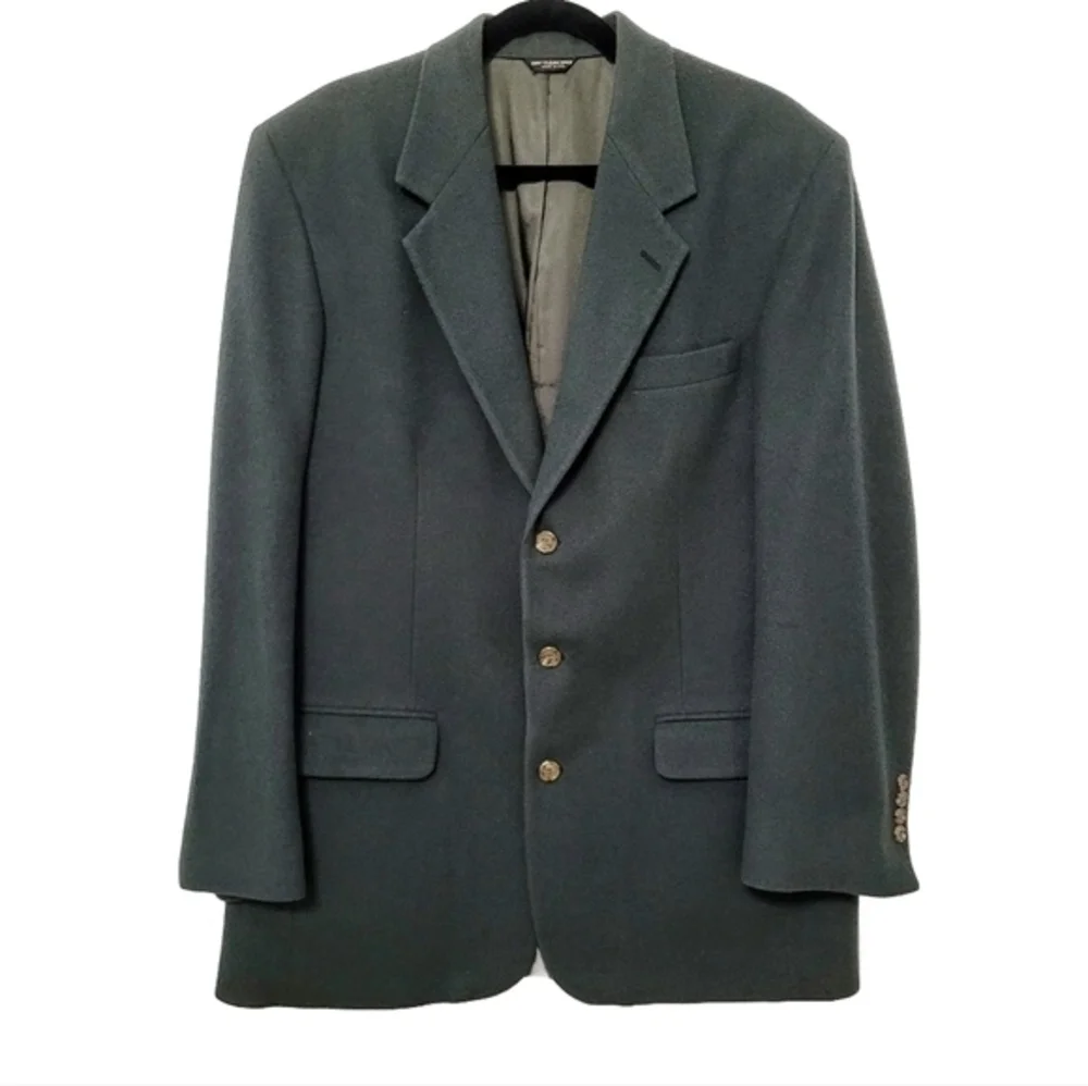 Redwood &‎ Ross 100% Camel Hair Men's Sports Coat Est Size 43L Green Office Wear